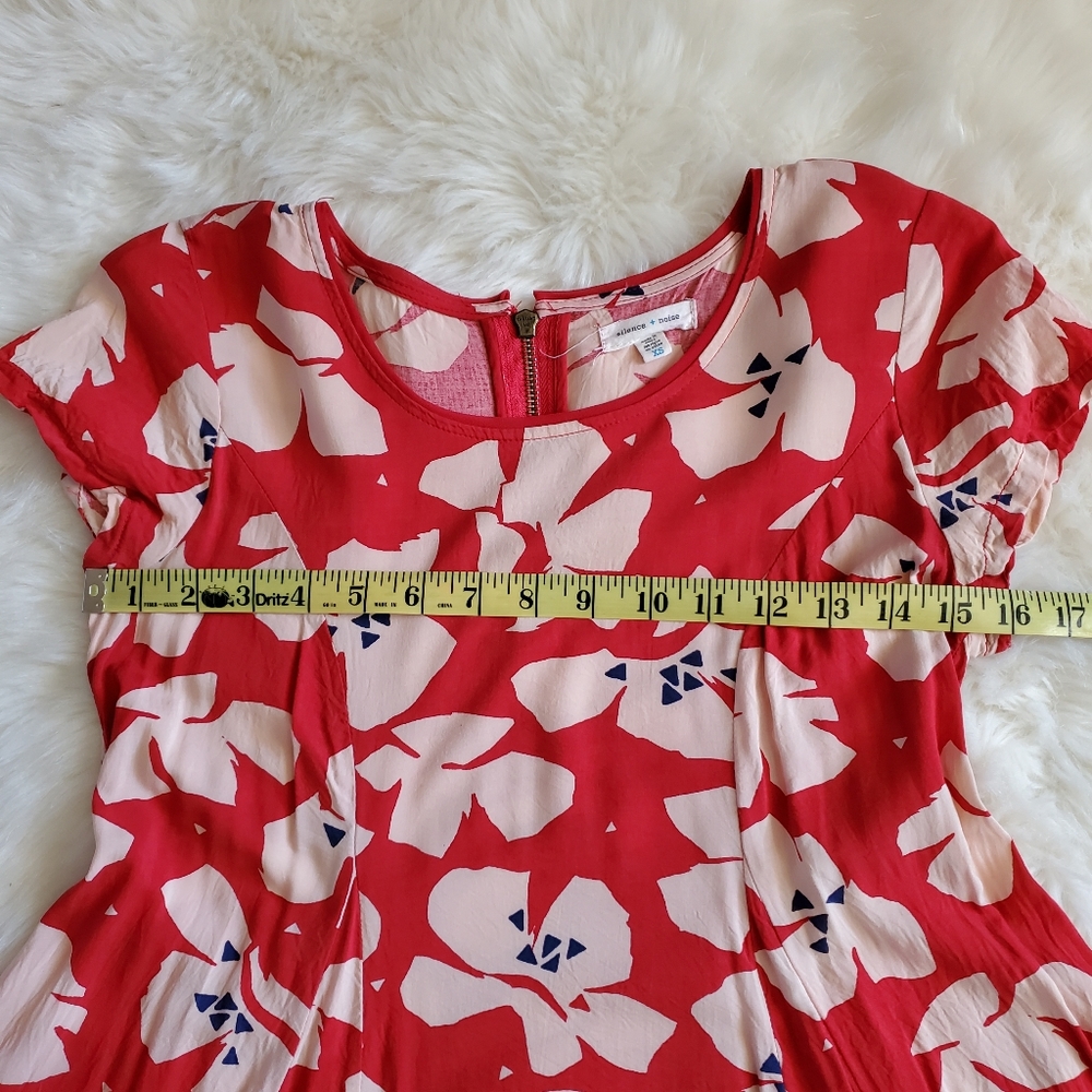 Urban Outfitters Silence + Noise Witchy Red Floral Mini Dress Size XS - Picture 12 of 13